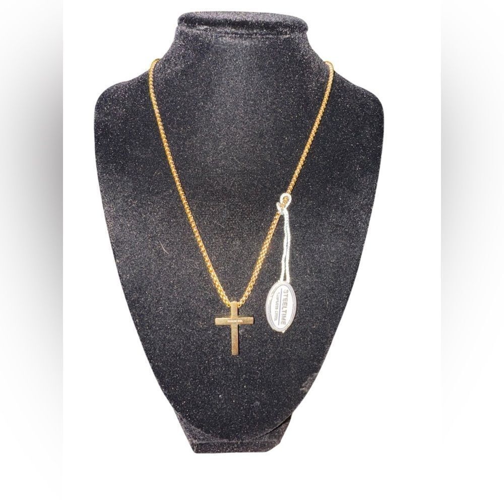 Gold Cross Pendant Necklace